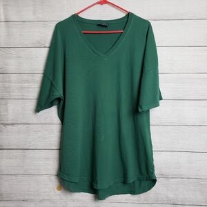 Spirit Jersey Oversized Green Short‎ Sleeve Tee Women's Medium